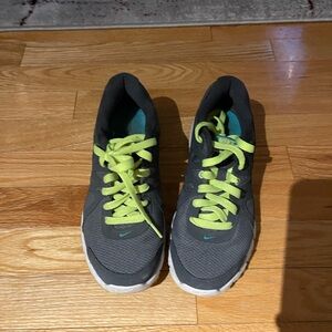 Nike Black and Neon Green Sneakers